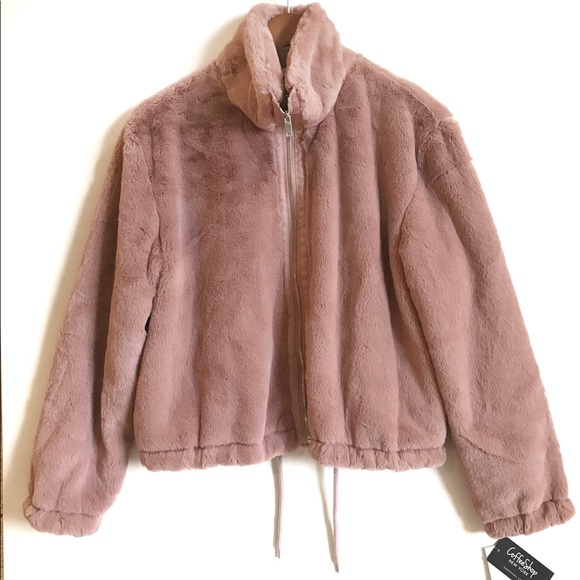 KAFFE ANNELISE Fuchsia Pink Teddy Jacket